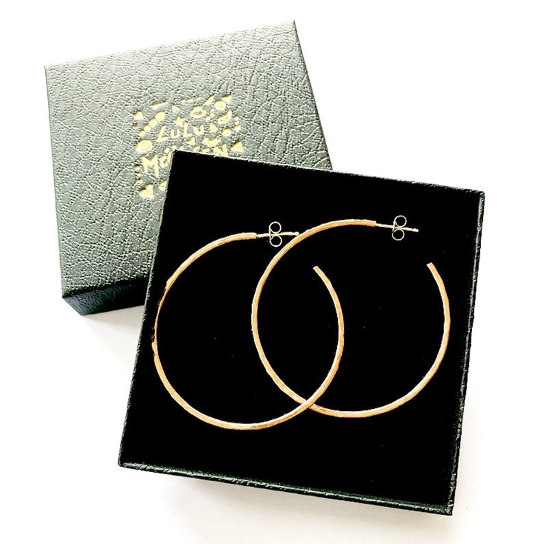 Medium Copper Hoops