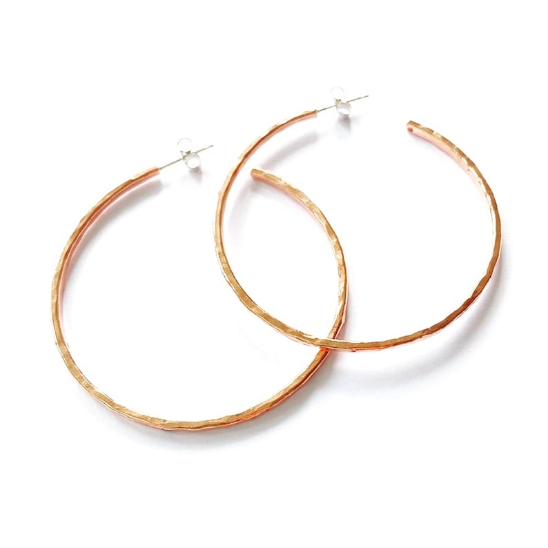 Medium Copper Hoops