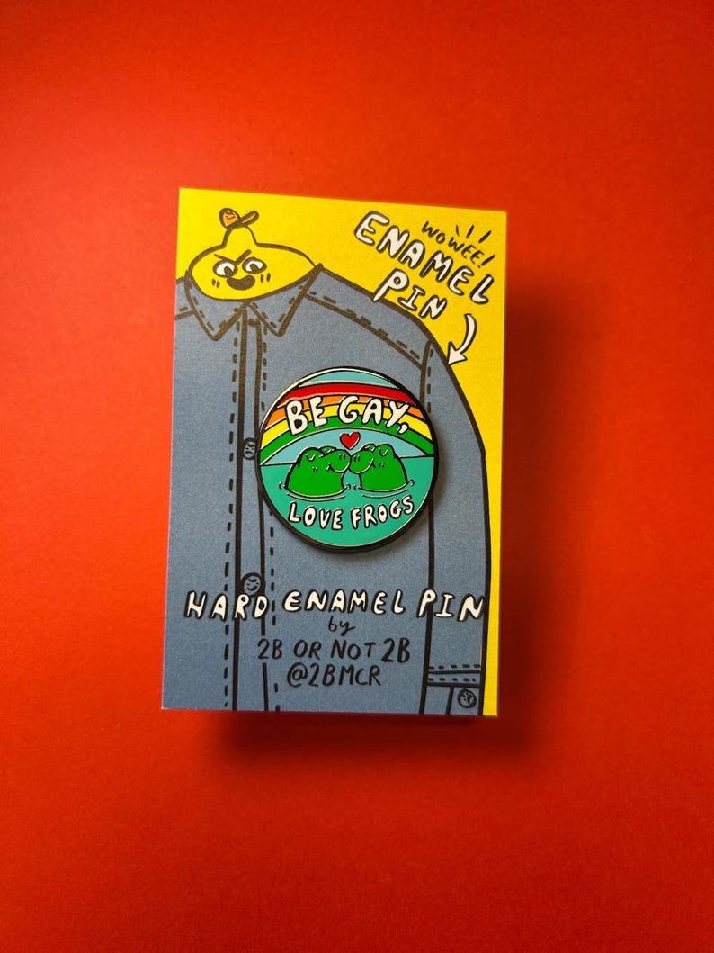 Be Gay, Love Frogs Pin