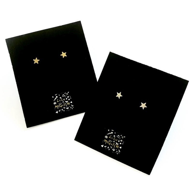 Tiny Hammered Star Studs