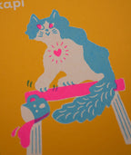 Mini Handprinted Cat