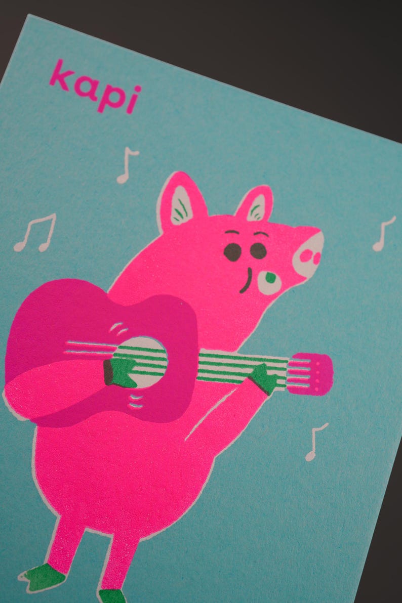 Mini Handprinted Pig