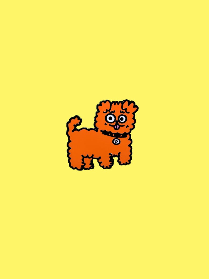 Fluffy Dog Pin