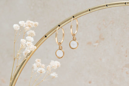 Moonstone Infinity Hoops