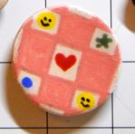 Fridge magnet checkerboard  pink