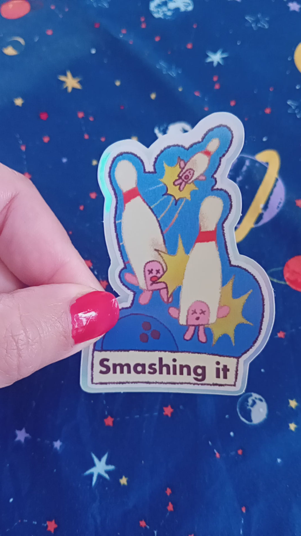 Smashing it Bowling Pin Sticker