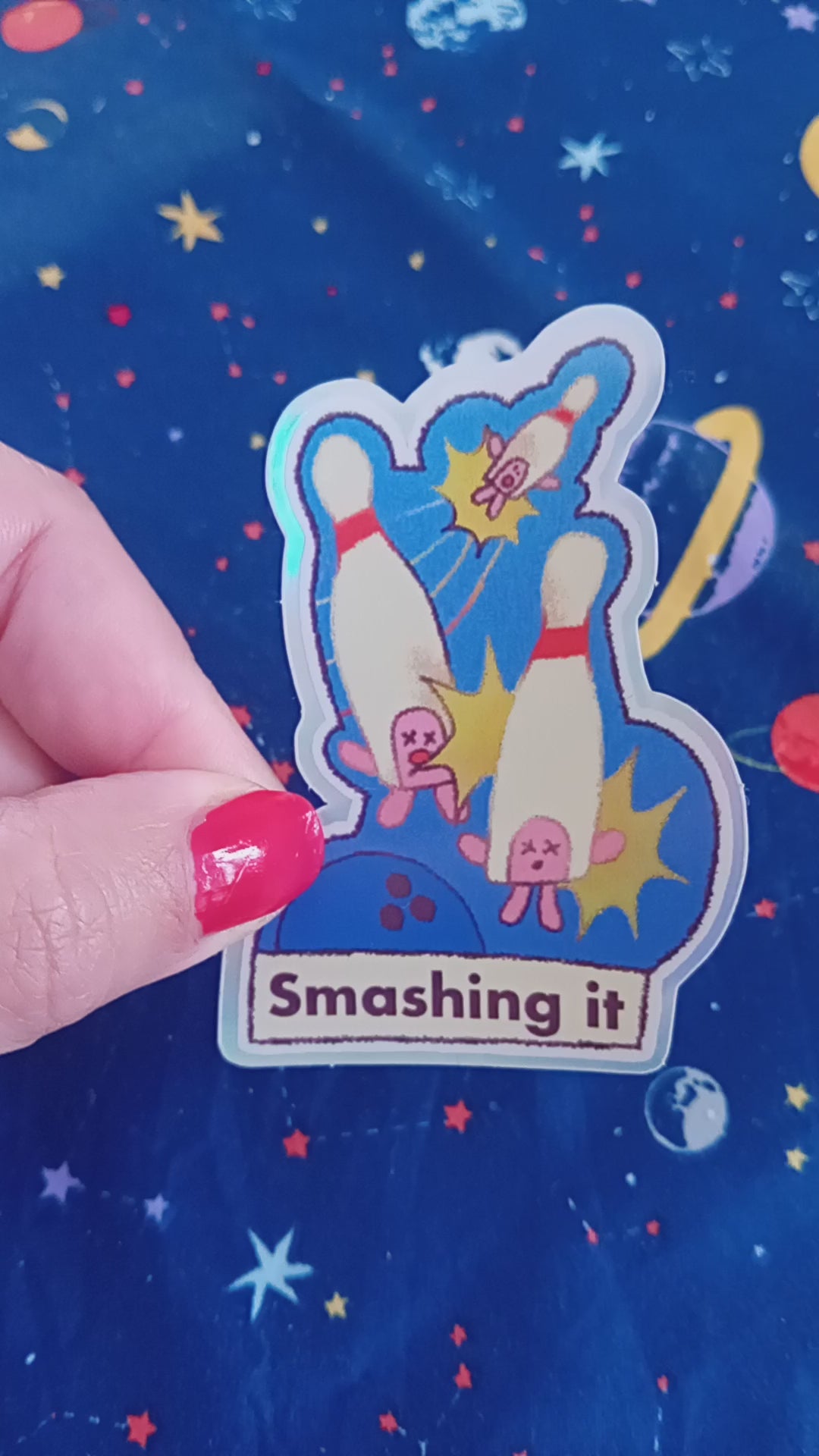 Smashing it Bowling Pin Sticker
