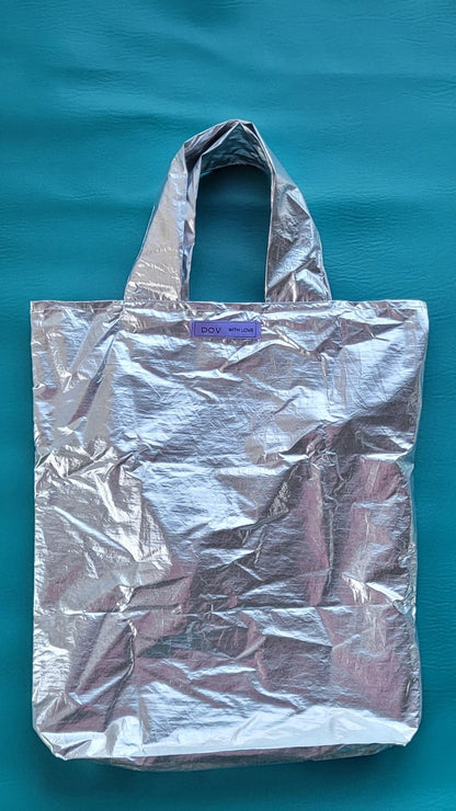 Where is my phone? Shopper Bag in Silver Olive Leather