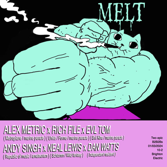 Album Launch party for EVL TOM, Absolute Melt, Out Yer Box Records