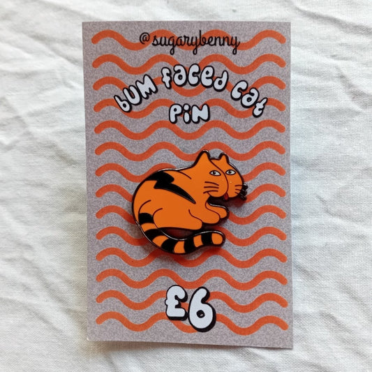 Bum Faced Cat Pin