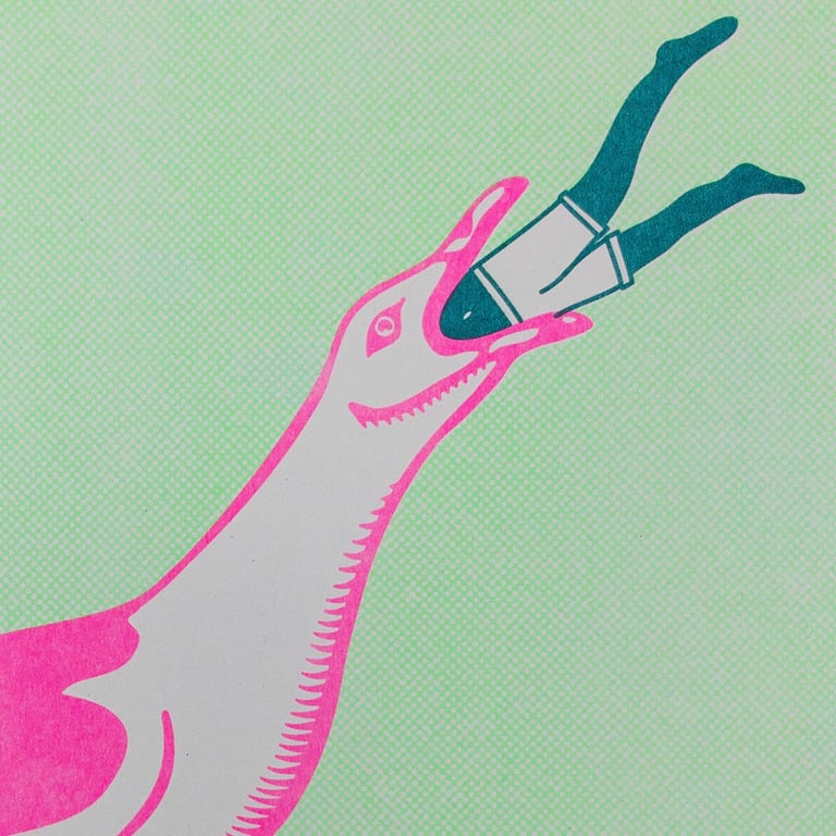 Some Gulls Are Bigger Than Others - Riso Print-Neighbourhood Store 