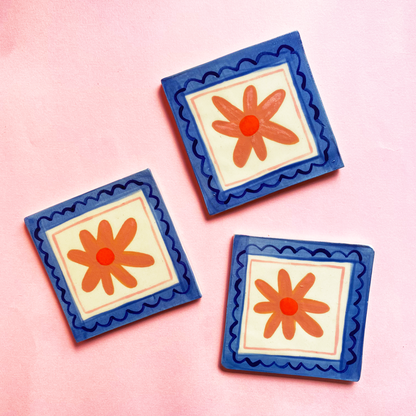 Wildflower Ceramic Tiles - Daisy