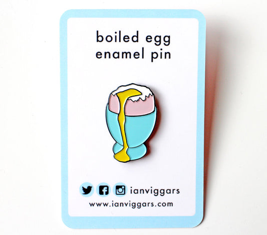 Egg Enamel Pin Badge 30mm