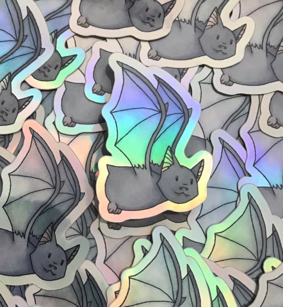 Shiny bat sticker