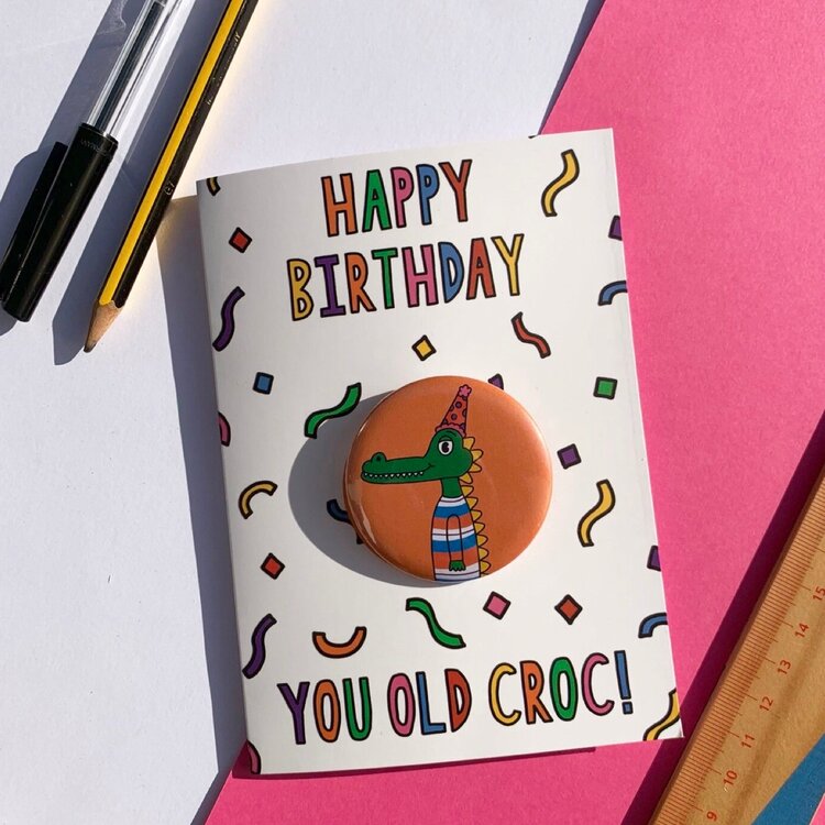 You Old Croc Card & Badge-Neighbourhood Store 