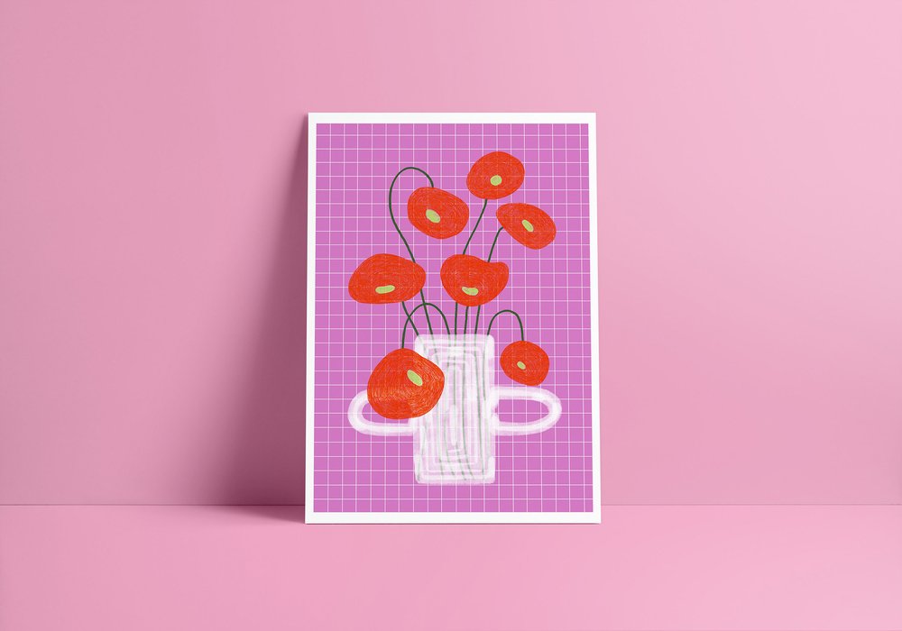 Poppies Fine Art Print A4