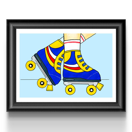 Retro Roller Skate Pop Art Print