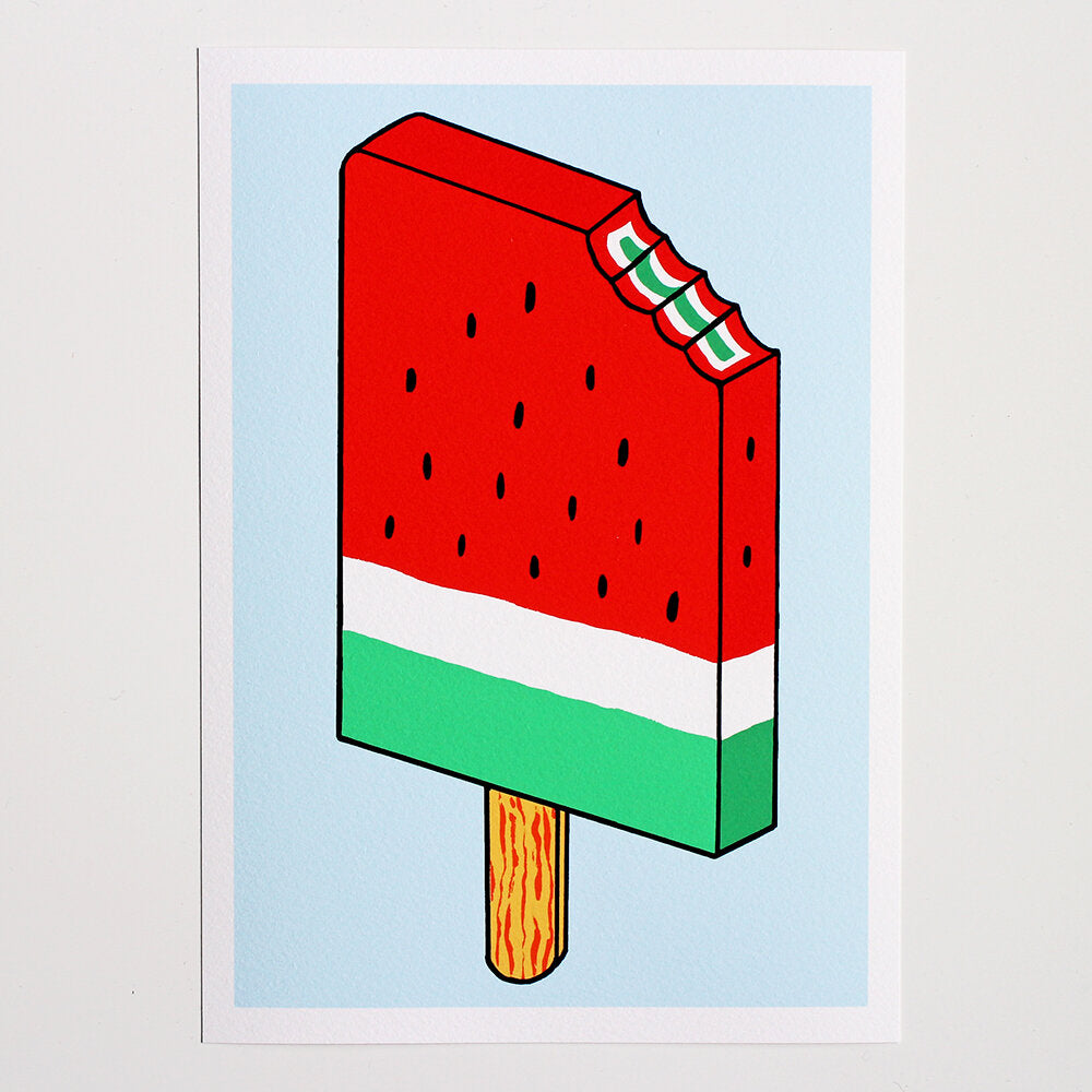 Watermelon Lolly Pop Art Print
