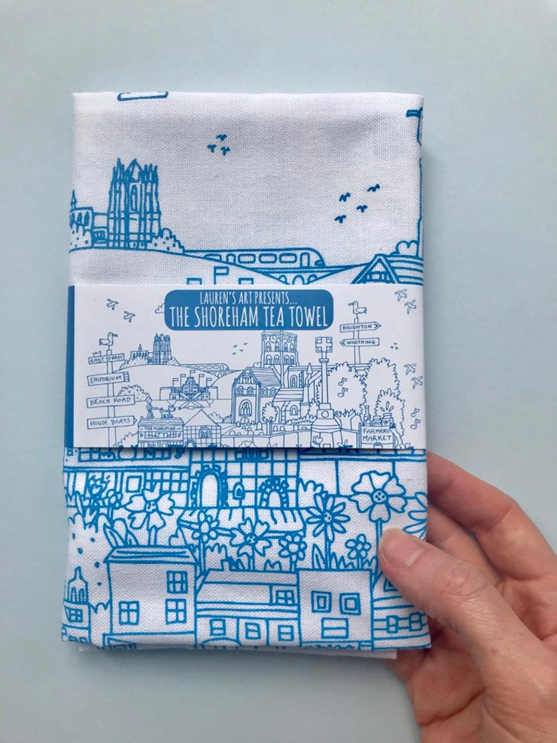 Shoreham by Sea Tea Towel-Neighbourhood Store 