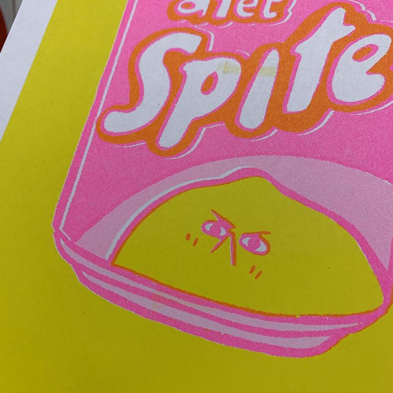 Diet Spite Neon A4 Print 2B Or Not 2B