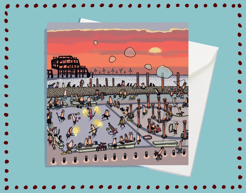 Sunset Circus Card Lisa Holdcroft