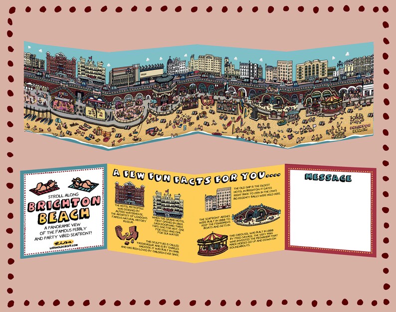 Brighton Beach Concertina Card