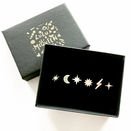 Mix & match celestial 6 stud earrings set