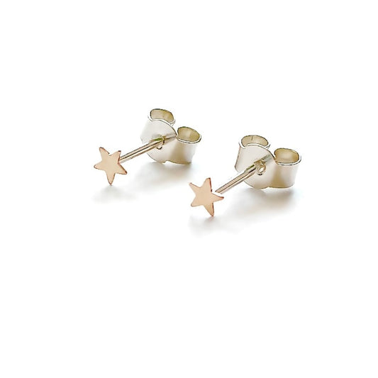 Gold filled tiny star stud earrings